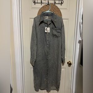 Jaded Gypsy Glenda To The Point light denim shirt dress NWT Size L/XL